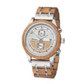 Waidzeit Chronograph Beer Silver wooden strap Men